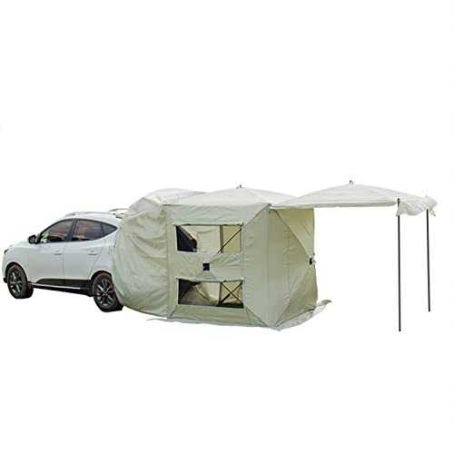 1.8x1.8X 2.1cm Car Tent Automatic Free to Build Quick Open, SUV Tent Uv Protection Coating Water Proof, Tailgate Tent Stable Windproof Detachable Car Boot Tent for Camping, SUV, Sedan