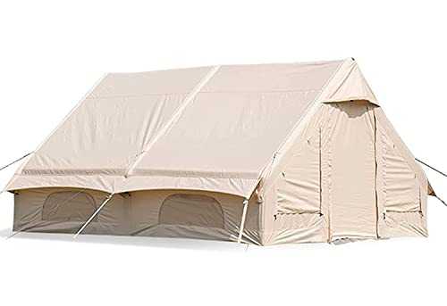 Outdoor Cotton Inflatable Tent, Camping Cabin Tent With Pump, Easy Set Up In Seconds Without Tent Pole for Fishing Hiking Camping Backpacking