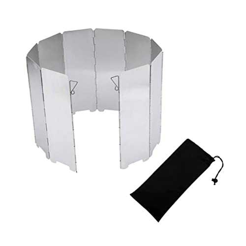 Stove Windproof Plate Made of Aluminum Alloy Folding Windscreen Portable Camping Accessory Easy Storage