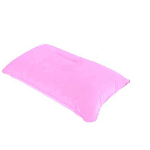 rongwen Inflatable Pillow Air Cushion for Camp Beach Car Bed Rest Sleep (Pink)