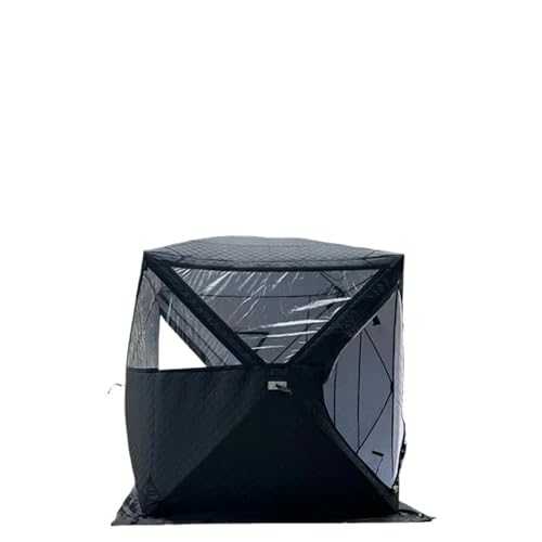 LIZHAYG Ice Fishing Shelter Outdoor 3-4 Person 4 Season Sauna House With Thickened Winter Ice Fishing Tent Large Window/chimney Mouth Quick Open Portable(Sauna type)