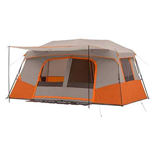 Outdoor Camping Tent 14 X14 Ft, 11-Person Instant Cabin with Private Room (Color : Orange) (Orange)