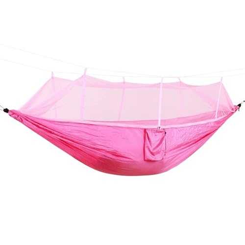Camping Hammock 1/2Person Lightweight Camping Hammock Tent Awning Mosquito Net Hammock Canopy 210T Nylon Hammocks Outdoor Camping Accessories