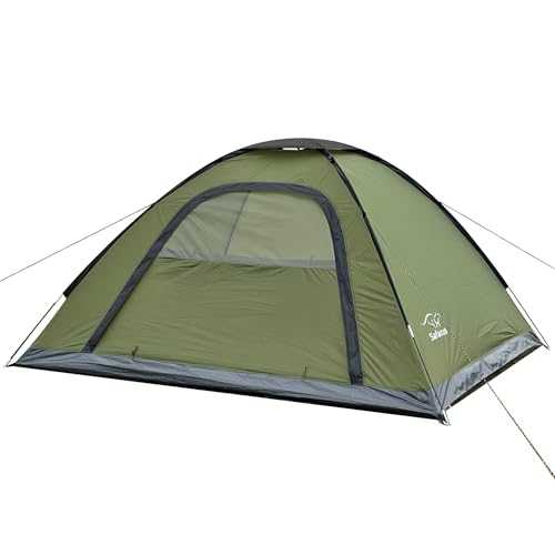 SAFACUS 4 Man Camping Tent - 3 to 4 Person Dome Tent Lightweight, Waterproof Family tent, Compact, Quick Setup. Outdoors, Backpacking