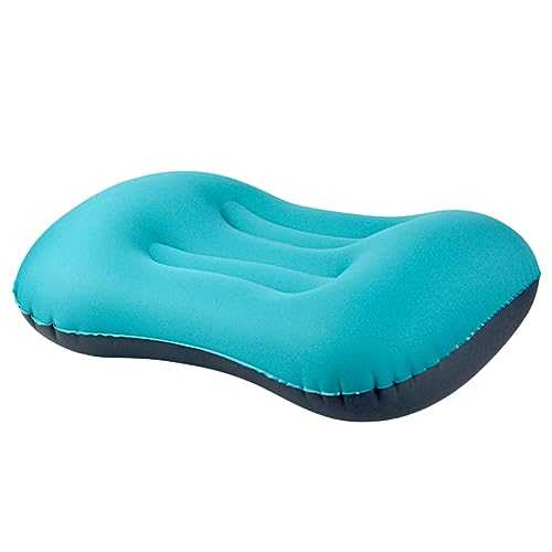 KOMBIUDA Ergonomic Pillow for Travel Inflatable Camping Pillow Air Inflation Neck Pillow for Hiking Waterproof Portable Sleep Cushion Random