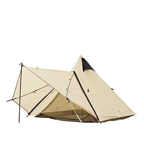 Family Camping Tent Cotton Canvas Yurt Outdoor Adult Tents For Adults Camping Outdoor Tents 4 Season Outdoor Camping & Hunting Tent (khaki)