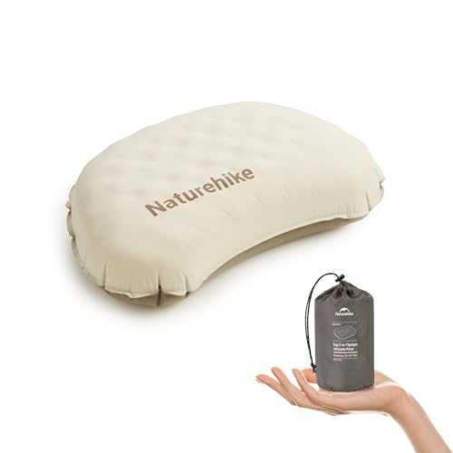 Naturehike Ultralight Inflatable Foam Bed Pillow, Inflatable Cushion, Adjustable Strength, Ergonomic, Easy to Clean Camping Pillow for Travel, Hiking, Home
