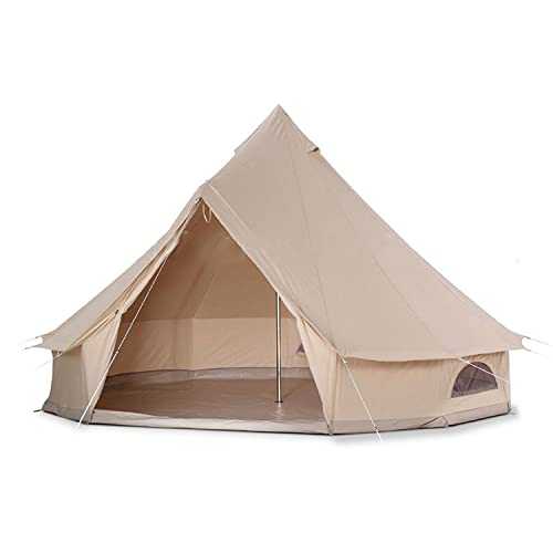 Camping Indiana Tent, pyramid shape, 900D Oxford Cloth Waterproof Fabric Yurt Tent with Complete Accessories, for 3-5 People Picnic, Family Hiking