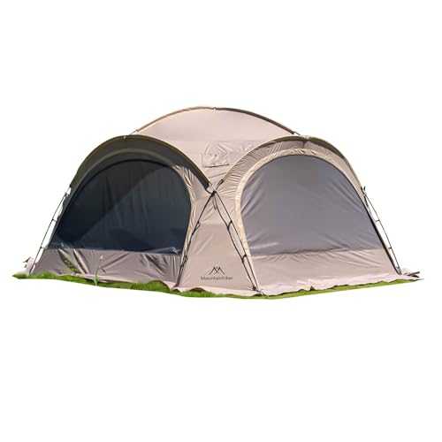 Mountainhiker Dome Tent for 5-10 People, 4-Season Waterproof Camping Tent with UV Protection, Chimney Hole, Easy Setup, Lightweight Outdoor Shelter for Family & Group Camping