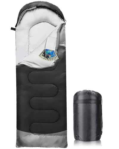 Single Sleeping Bags for Adults Ultralight 4 Season Single Person Warm Lightweight Sleeping Bag for Camping Lightweight Waterproof Indoor & Outdoor for Teenagers Adults Hiking Backpacking