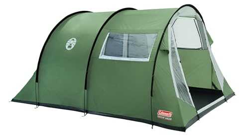 Coleman Tent Coastline 4 Deluxe, 4 Man Tent, 4 Person Tunnel Tent, Camping Tent, Family Tent, Waterproof HH 3.000 mm