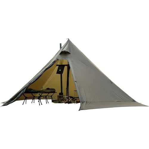 Hot Winter Camping Tent - 4 Season 1/2/4 Person Outdoor Shelter for Hiking, Hunting, Fishing - Waterproof, Windproof, Lightweight
