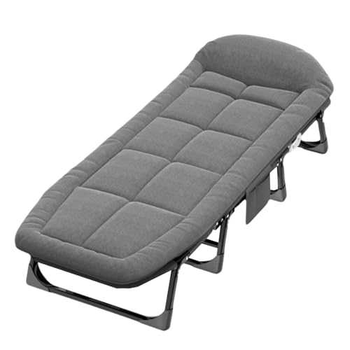 SUREK Portable Oxford Fabric Foldable Camping Bed With Carry Bag Height Adjustable Camping Cot Comfortable Folding Bed With Mattress comfortable