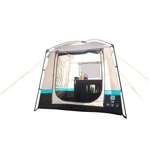OLPRO Pod Kitchen & Utility Tent - 2m x 2m outdoor kitchen utility tent - 5000mm H/H Waterproof UV Protection Rating Sewn in Groundsheet Perfect Camping Accessories for Storage