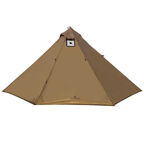 Longeek 4 Man Camping Tent Hiking Heated Shelter HUT Chimney Hot Tipi Easy Set Up