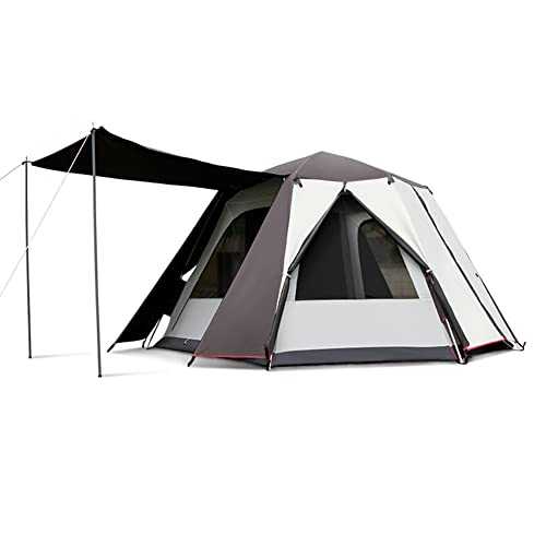 Camping Tent with Rainfly, 5-8 Person Dome Tent Waterproof Windproof Instant Family Tent with Mesh Windows, Portable Cabin Tent Double Layer for Hiking and Outdoor