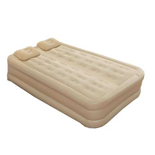 Automatic Inflatable Self-Lowering Air Bed with Built-in Pump, Double Size Bubbles Guest Bed, Folding Bottom Sleeping Pad for Home, Travel and Camping