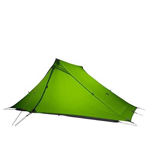 Camping Tents, 2 Person Outdoor Ultralight Camping Tent 3 Season Professional 20d Nylon Both Sides Silicon Tent (Color : Green 4 season)