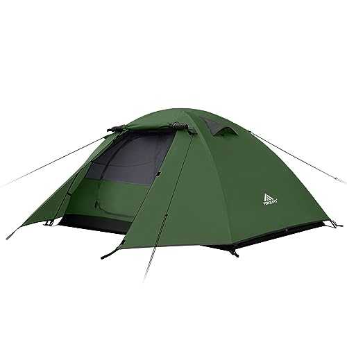 Forceatt Tent, 2-4 Man Tent for Camping, Easy Setup Lightweight Two Doors PU3000mm Waterproof Dome Tent, Windproof Instant Outdoor Tent Suitable for Traveling, Beach, Camping, Hiking, Mountaineering