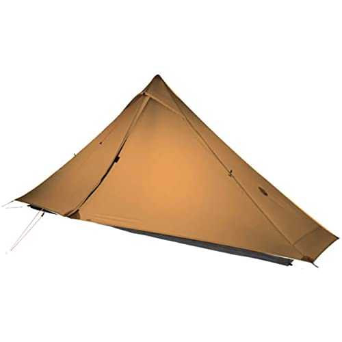 Ultralight 4 Season Camping Tent Ideal for Garden Camping Outdoor Shelter and Hiking Lightweight Tent for 1 Person Khaki