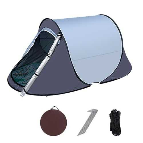 Camping Tent - Pop-up Tents | Easy Tent | Waterproof 1-2 Person Sunscreen | Automatic Setup Instant Family Shelter | Lightweight Windproof Portable Dome For Outside Hiking Traveling