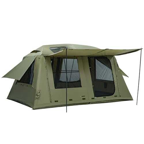 Inflatable Tent for Camping 6/8/10 Person Blow Up Tent Waterproof Easy Set up Large Family Tents for Outdoor Glamping