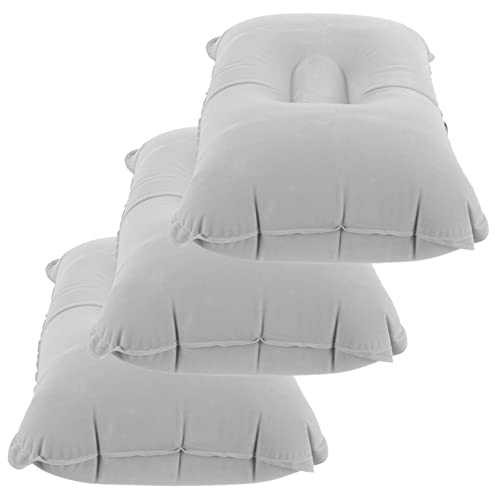 Gatuida 3Pcs Inflatable Camping Pillows Ergonomic Travel Cushions for Outdoor Home Car Use Lightweight Multi Function Air Valve Design for Comfortable Support