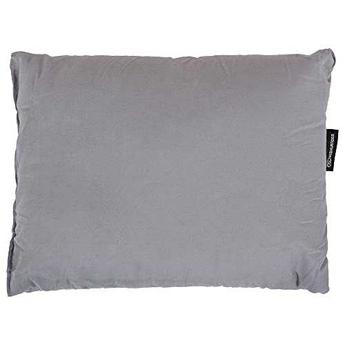 Highlander Travel/Camping Polycotton Pillow with Stuff Sac - Grey