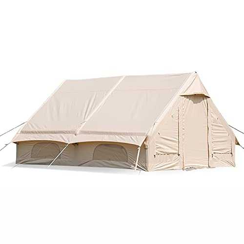 Fire Retardant 4M Inflatable Tent, Outdoor Glamping Camping Cabin Tent, inflatable Outdoor Shelter Camping Hub Tent for Family, Outdoor, Camping, Hiking and Mountaineering