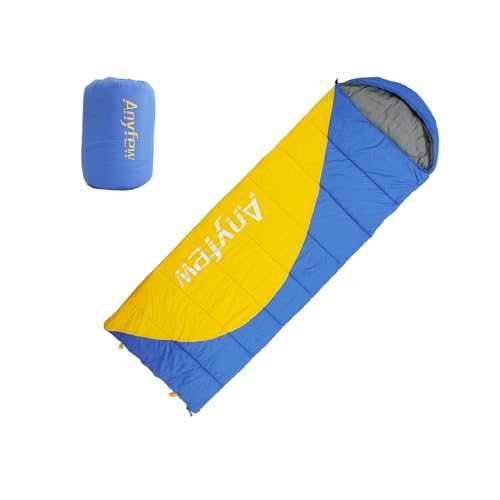 Envelope Sleeping Bag 3 Seasons Adult Indoor Outdoor Waterproof Warm Wear Washable Patchwork Left Zipper