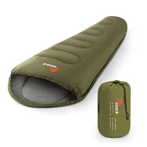 azark Premium Sleeping Bag, 350GSM, Lightweight and Waterproof, 4 Seasons of Camping, Hiking and Outdoors, Sleeping bag for Adults & Kids