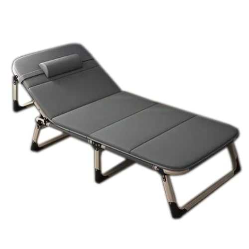 GXXINGIN Portable Folding Bed，Camping Cots,Folding Bed Simple Folding Bed Breathable Single Nap Bed Office Nap Bed Simple Recliner Leisure Portable Home Folding Bed Portable Outdoor Folding Bed for C