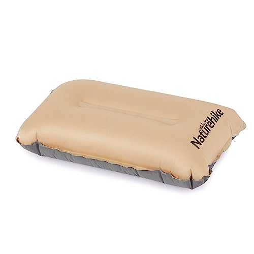 Naturehike Camping Pillow Travel Pillow Beach Pillow Lumbar Pillow Self-inflating Pillow Camping Accessories Lightweight and Portable Suitable for Camping, Beach, Travelling, Motorhome(Khaki)