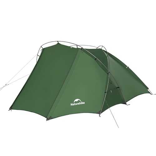 Naturehike Tent Camping Tent 2 Person Lightweight Dome Tent with 1 Bedroom and Living Room PU3000 Waterproof Outdoor Tent for Camping, Trekking