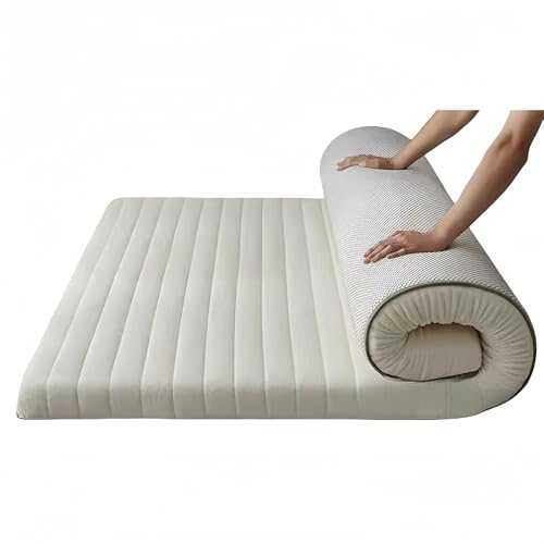 Japanese Futon Mattress 6CM Thick Foldable Mat for Camping and Travel Roll Up Floor Sleeping Pad Lounger Guest Bed (D1 1.8 * 2.0M)