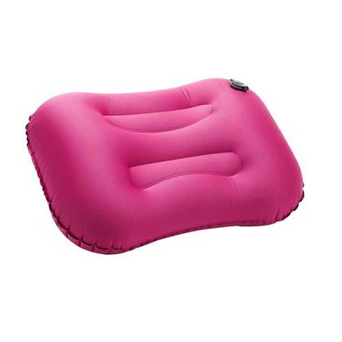 Camping Pillows Inflatable Travel Pillows Ultralight Compact Pillow Portable Compressible Pillow Neck and Lumbar Support Pillow Cushion for Beach Fishing Hiking Backpacking Picnic (Pink)