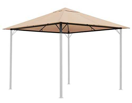 QUICK STAR Replacement Roof for Garden Gazebo 3x3m (9,7ft - 9,7ft) Beige