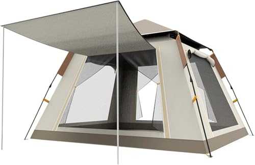 gazebo with sides， Dome Cabin Tent for 3-4 People Camping Tent, Portable Backpacking Tent with Carry Bag and Foyer for Outdoor Hiking Travel