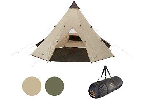 Grand Canyon BLACK FALLS 8 - Round Tent for 8 people | Family Tent, Group Tent, Pyramid Tent, Tipi | Mojave Desert (beige)