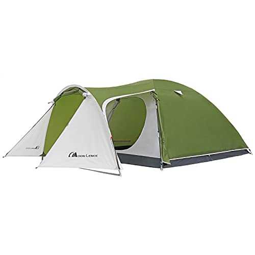 Moon Lence Camping Tent 4 Person Tent Waterproof Outdoor Double Layer with Screen Room and 2 Large Doors Portable Lightweight for Family,Outdoor Camping Hiking