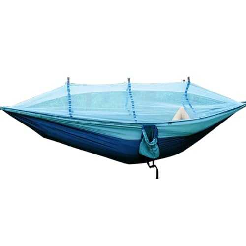LISHAOHU Outdoor Hammock,tree Tent,Ultra-light Hammock, Outdoor Leisure, 210T Polyester Spinning Material, Suitable For Family Leisure, Camping And Trekking(Blue)