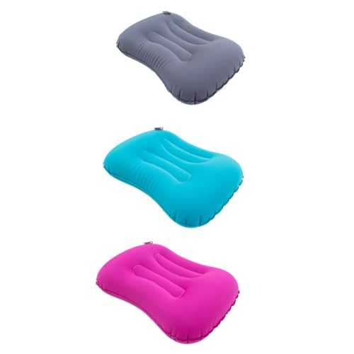 Happyyami Ultralight Inflatable Camping Pillow Ergonomic Air Pillow for Outdoor Hiking Travel and Backpacking Compact Compressible Design Pink