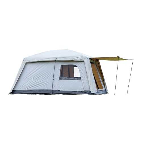 MOQI 4-6 Person Cabin Tent Portable Large Family Camping Tent with Full Rainfly Large Porch, Waterproof Glamping Tent with 2 Rooms 2 Vestibules for Outdoor