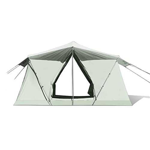 MIIKHI Double Layer Family Camping Tent with 2 Mesh Door 2 Mesh Windows Instant Cabin Tent 3-4 Person Extra Large Tent for Camping Hiking Traveling