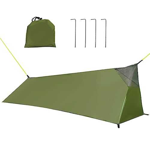 Trekking Tent Camping Tent Personal Bivvy Tent One-Man Tent Valley Camping Tent Ultralight Waterproof Portable for Camping, Hiking, Riding, Trekking, Mountaineering