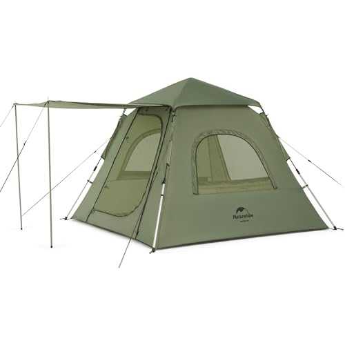 Naturehike Ango Pop Up Tents 2-4 Person Camping Tent Waterproof Windproof Easy Assembly Automatic Tent for Camping, Hiking, Outdoor