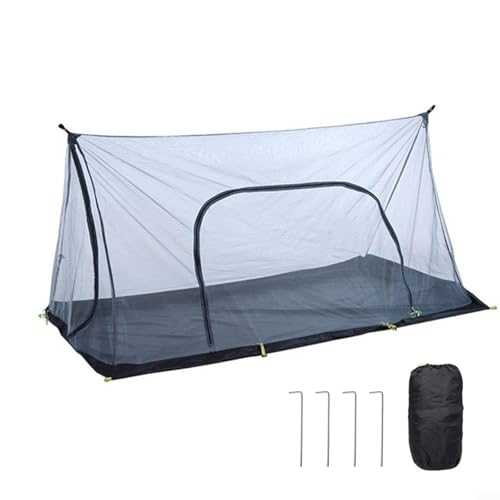 DONGSHUAI Ultralight Net Camping Lightweight Mesh Tent, Ultralight Net Inner Tent Shield with Ropes for Outdoor Camping Travelling(Double Person)