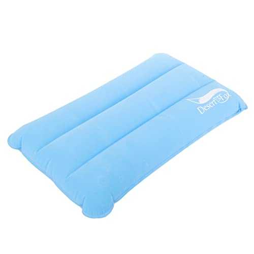 Gogogmee Inflatable Pillow Camping Travel Ergonomic Delicate Sleeping Camping Pillow Inflatable Airplane Air Flocked Pillows Backpacking Pillows Travel