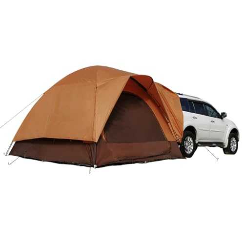 Coobing 5-Person SUV Tent Attachment for Camping Waterproof PU3000mm Double Layer Car Camping Tent with Rainfly and Carry Bag, Fits CUV's, SUV's, and Minivans, 10ft*10ft*6.9ft