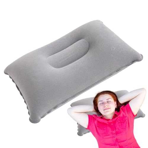 Inflatable Pillows For Camping - Portable Air Pillows | Portable Neck Cushion | Travel Accessory | Folding Beach beach chair Pillow | Inflatable Neck Support For Camping, Hiking, Beach, Fishing